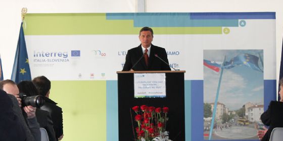 Il presidente della Repubblica di Slovenia Pahor a Gorizia per l'evento di lancio del Gect Go (© Gruppo Europeo di Cooperazione Territoriale) Il presidente della Repubblica di Slovenia Pahor a Gorizia per l'evento di lancio del Gect Go (© Gruppo Europeo di Cooperazione Territoriale)