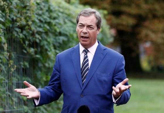 Brexit supporter Nigel Farage said it was 'unacceptable' the UK should pay up to 55 billion euros to leave the EU, a figure which was reported