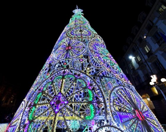 Albero di Natale in piazza Castello