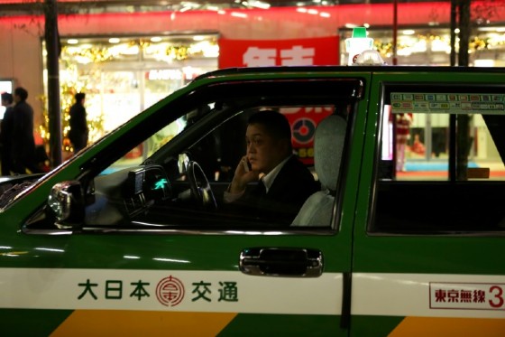 Not many taxis in Tokyo ae connected via smartphone
