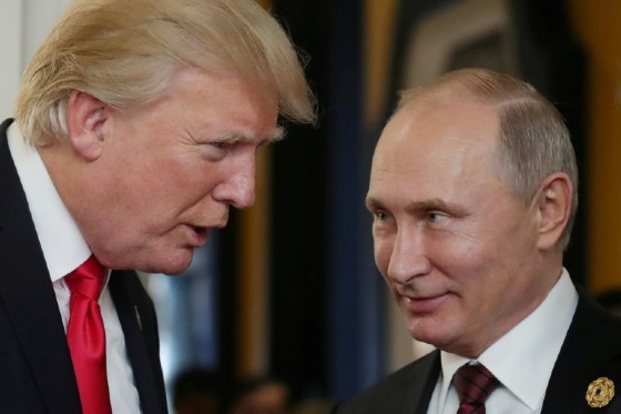 The report's tough tone contrasts sharply with Donald Trump's friendlier face-to-face encounters with Chinese President Xi Jinping and Russian leader Vladimir Putin
