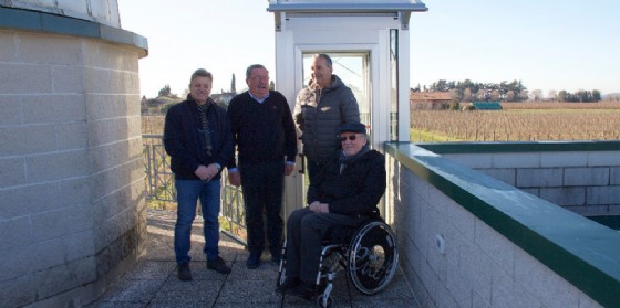 Renzo Luisa (vicesindaco Farra d'Isonzo), Luciano Bittesini (presidente CCAF), Marco Braida (consigliere Fondazione CaRiGo), Giampiero Licinio (presidente Federazione FVG della Federazione Italiana per il Superamento dell'Handicap)
