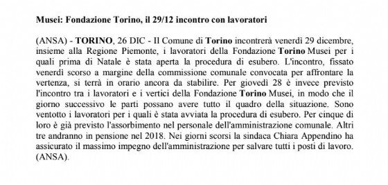 Rimandato l'incontro dei lavoratori della Fondazione con la sindaca