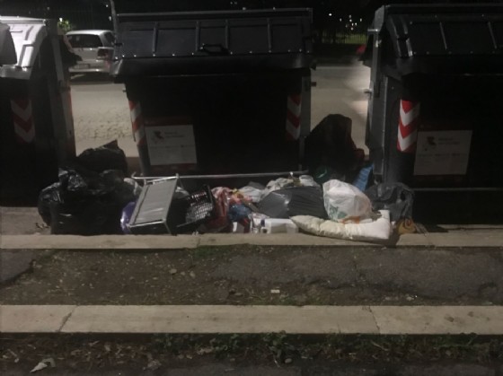 Spazzatura non raccolta a Ostia