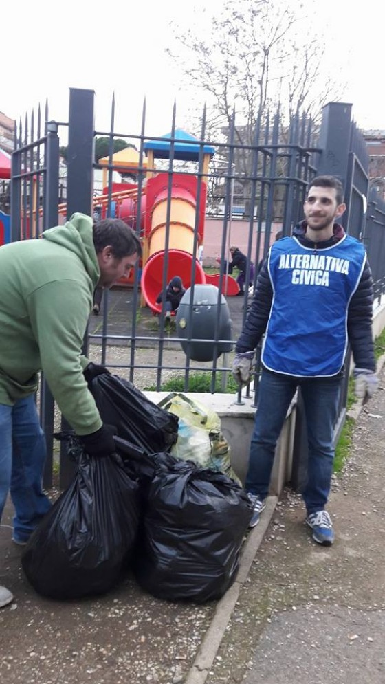 La manifestazione nel parco di via Francesco Albergotti