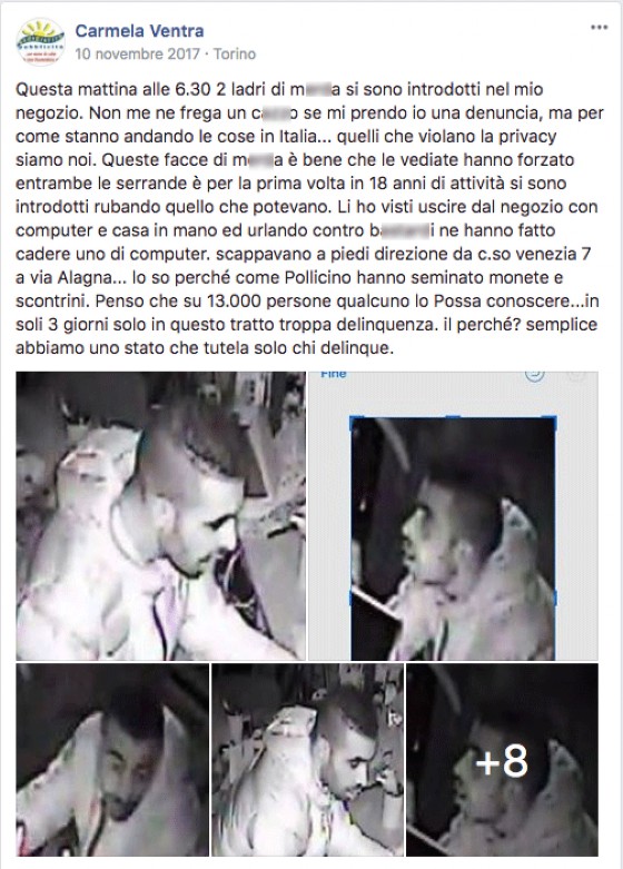Il post di due mesi fa sui social network