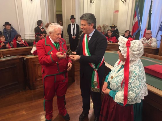 Un momento della cerimonia di sabato scorso a Palazzo Oropa