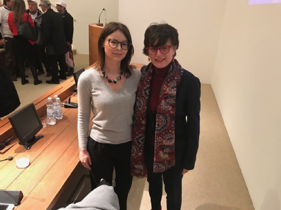 Lucia Annibali e la senatrice Favero