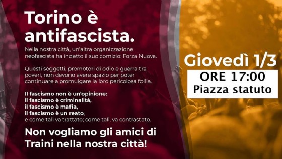 Il volantino della manifestazione