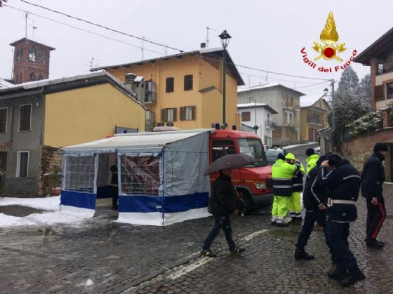 La base operativa delle forze dell'ordine e dei volontari (© Diario di Biella) La base operativa delle forze dell'ordine e dei volontari (© Diario di Biella)