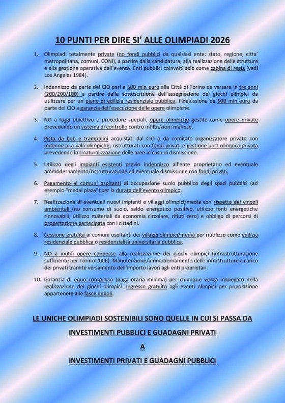 Il documento del M5S