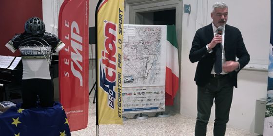Paolo Panontin alla cerimonia di presentazione della 10a edizione della Tiliment marathon bike in programma a Spilimbergo il 21 e 22 aprile 2018