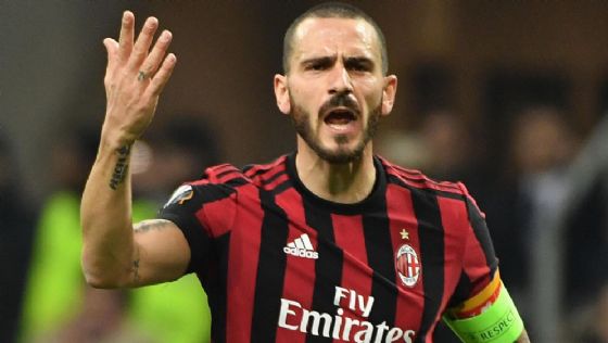 Il capitano del Milan Leonardo Bonucci