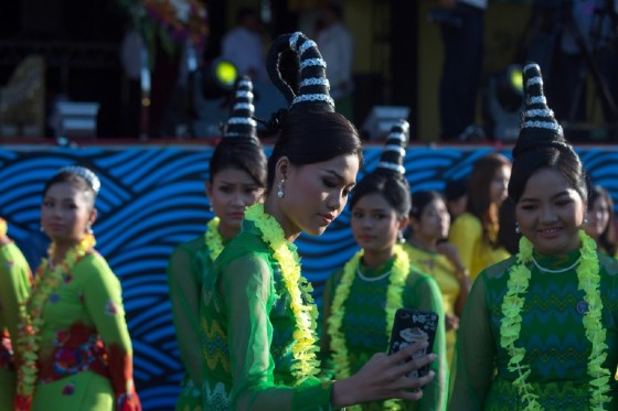Ear-splitting concerts accompany more traditional dance celebrations during Thingyan celebrations in Myanmar
