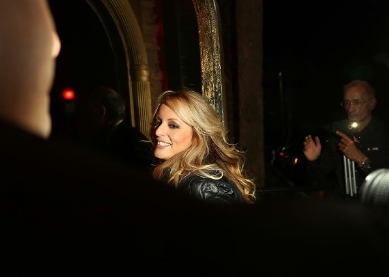 Porn star Stormy Daniels -- whose real name is Stephanie Clifford -- arrives for a strip club performance in Pompano Beach, Florida in March 2018