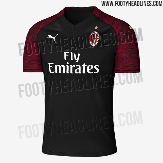 La possibile terza maglia del Milan svelata da footyheadliners.com