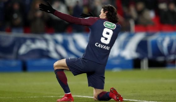 Il centravanti del Psg Edinson Cavani