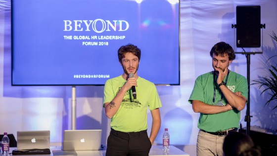Fabio Pirola in compagnia degli studenti della BPL al Global HR Leadership Forum 2018.