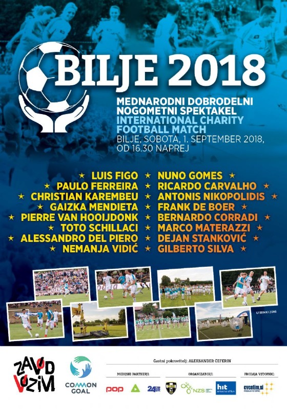 Le stelle mondiali del calcio approdano nel goriziano per l'International Charity Football Match