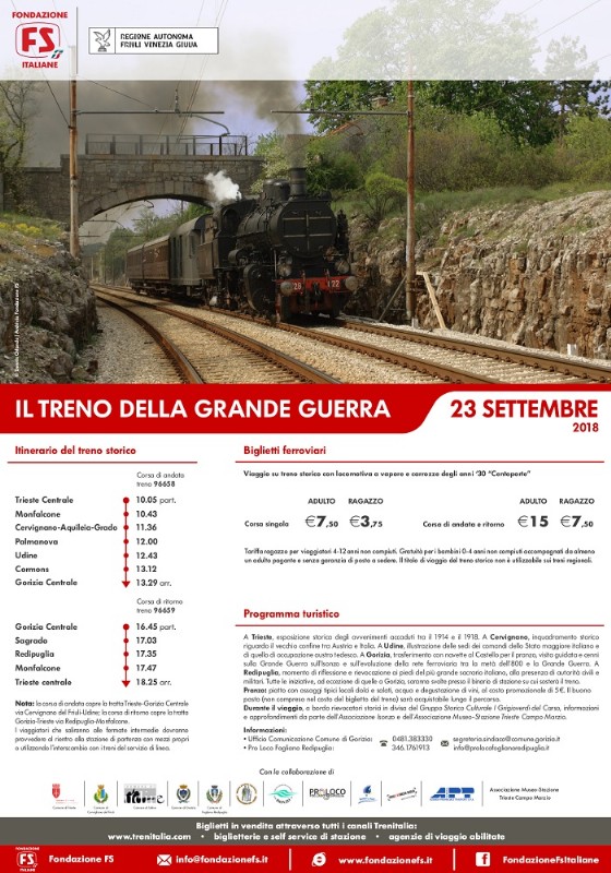 Il "Treno della Grande Guerra": viaggio lungo il confine