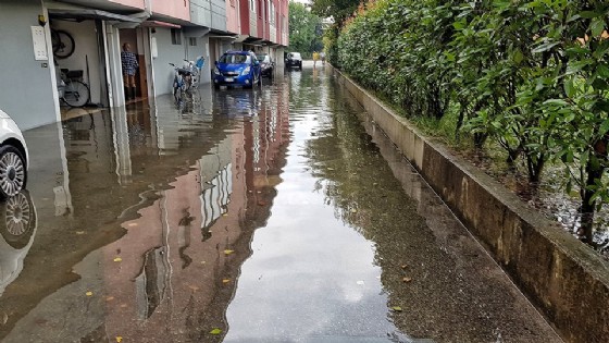 Pioggia intensa a Latisana, e la cittadina finisce sott'acqua