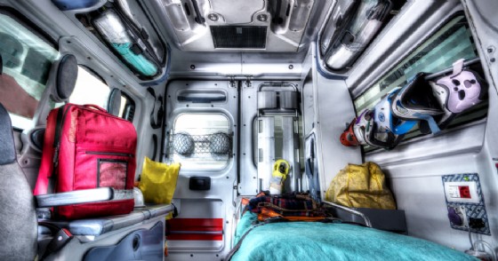 Interno di ambulanza - Immagine di repertorio