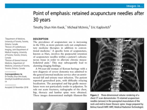 Il caso riportato sul BMJ Case Reports