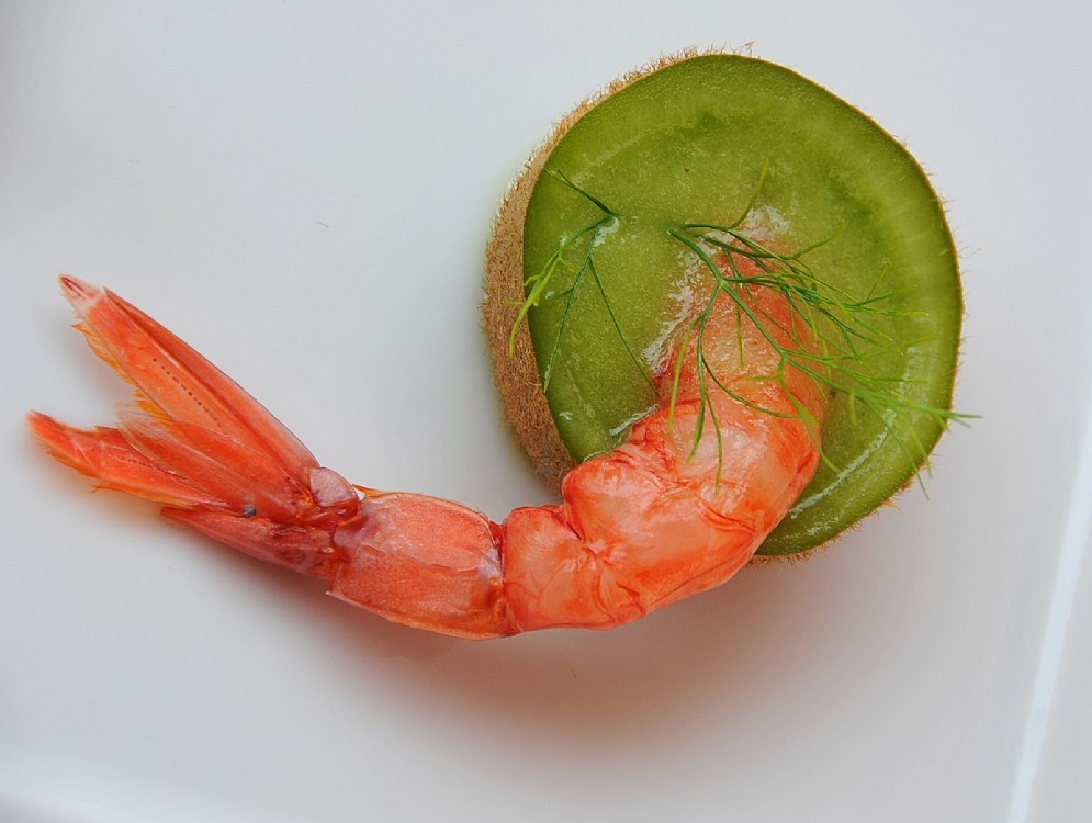 Gambero nel kiwi