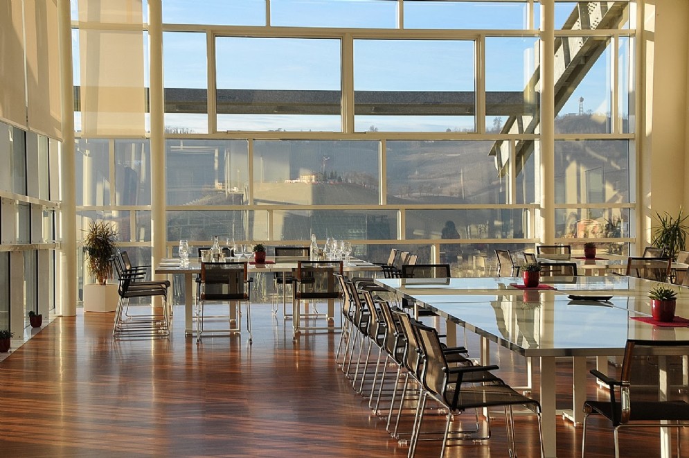 La panoramica sala degustazioni