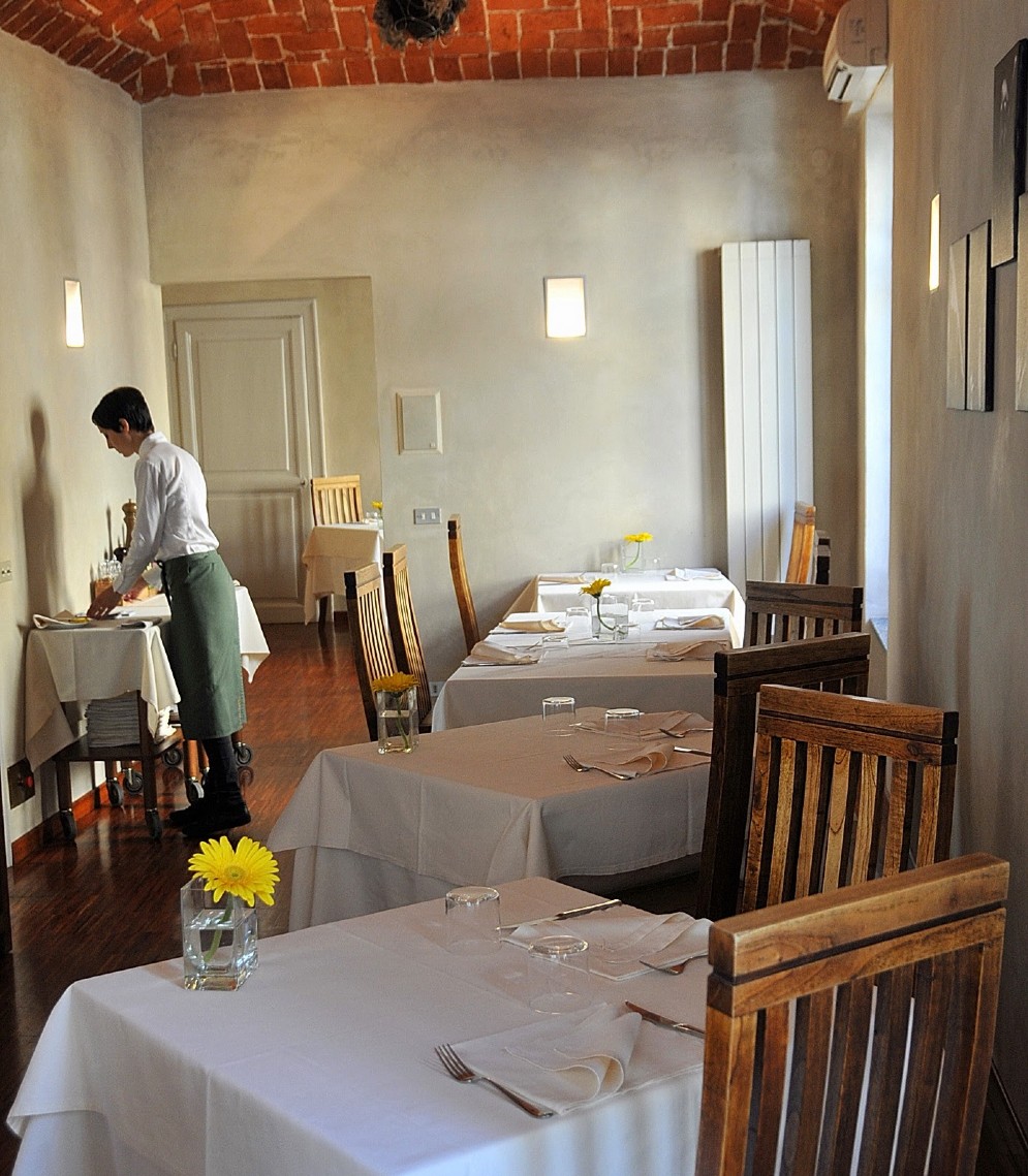 La saletta ristorante al piano superiore