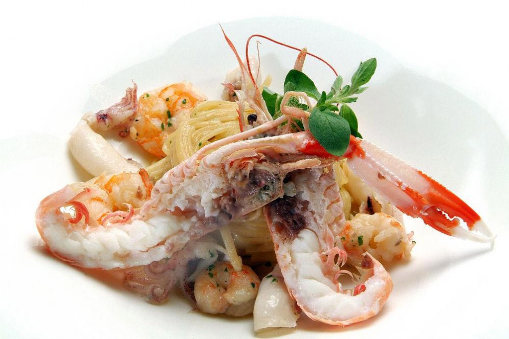 Linguine (o bavette) risottate con crostacei