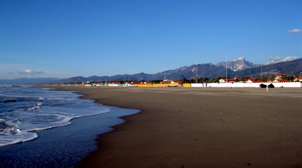 La spiaggia di Forte dei Marmi in inverno