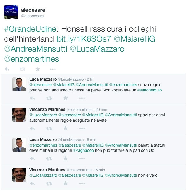 La discussione completa tra i due amministratori locali