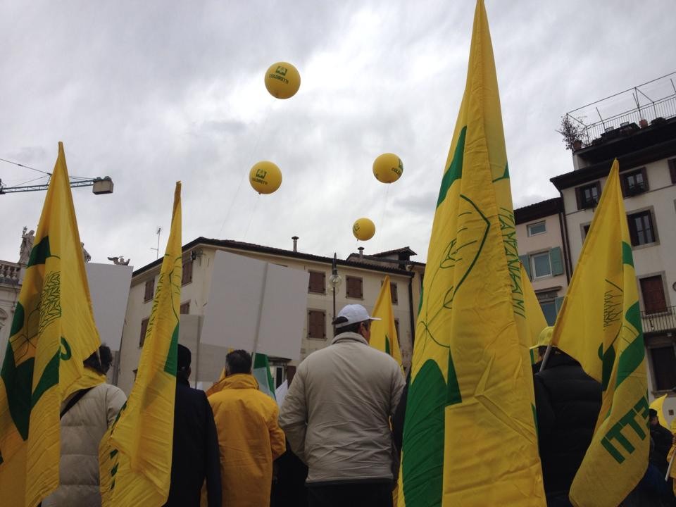 Gli allevatori protestano a Udine