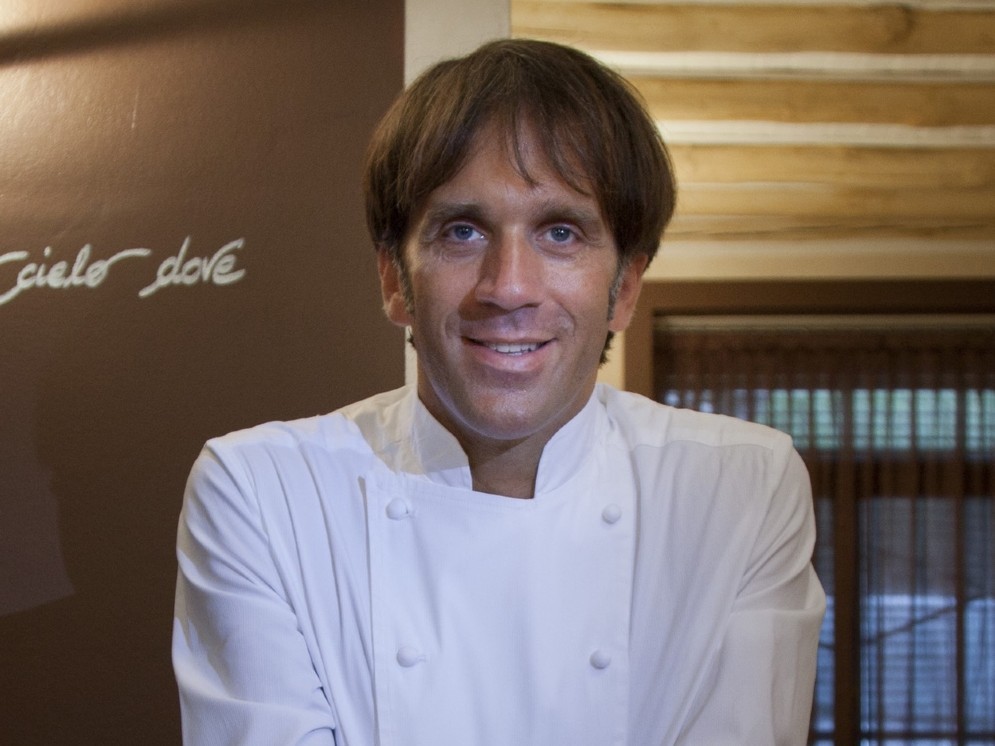 Oldani nel suo ristorante D'O di San Pietro all'Olmo - Cornaredo (MI)