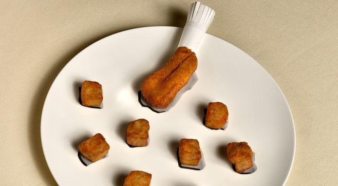 La cotoletta alla Milanese secondo Marchesi ... a cubetti dorati