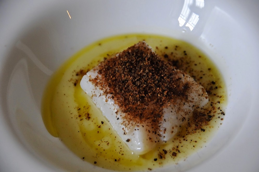 Il baccalà in crosta di olive nere