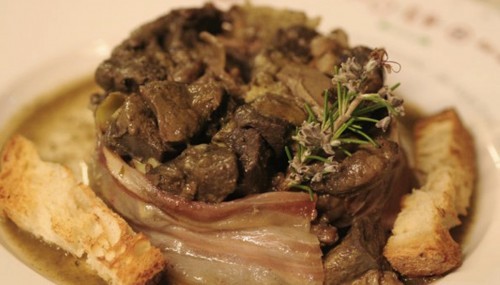 Coratella con carciofi