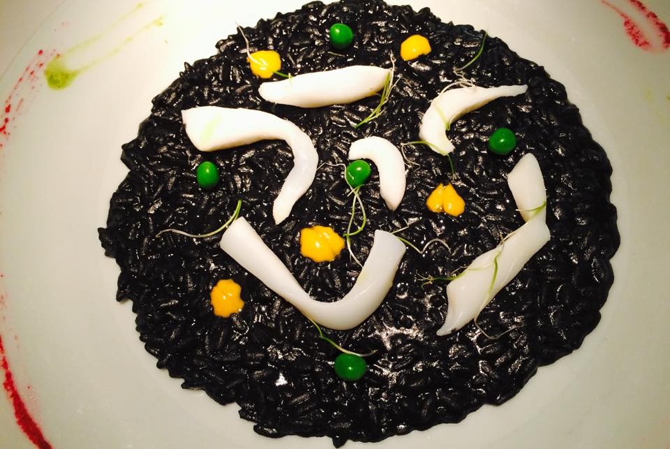 Risotto al bianco e nero di seppia