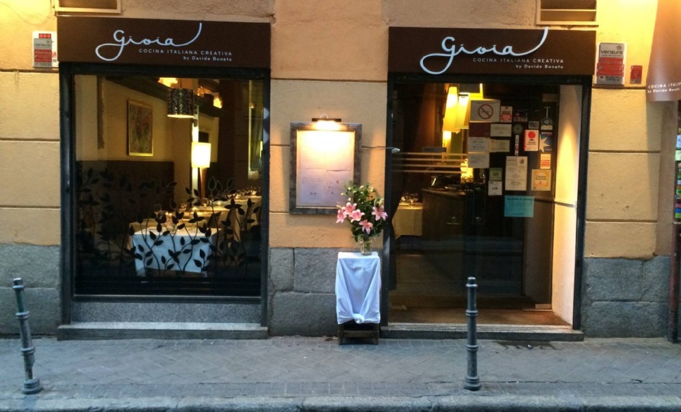 L'ingresso del Ristorante Gioia di Madrid