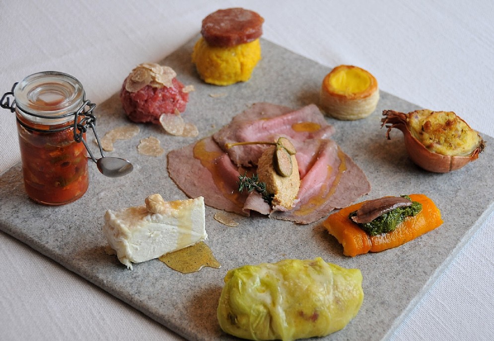 La selezione di antipasti piemontesi