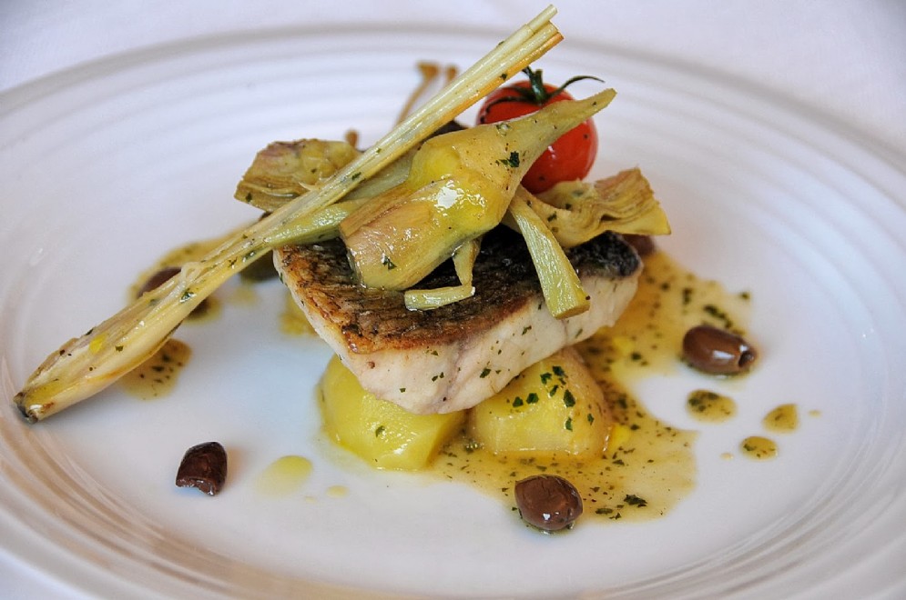 Ombrina ai carciofi e lemon grass
