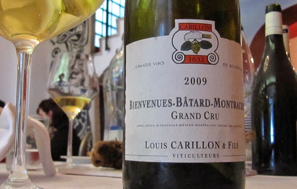 Bienvenues Batard Montrachet di Louis Carillon. Grande millesimo il 2009, ma purtroppo si tratta dell'ultima annata dsponibile