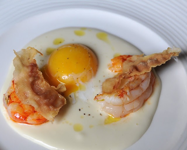Carbonara di gamberi