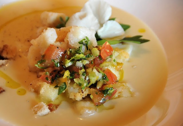 Il baccalà fritto in crema di porri ...