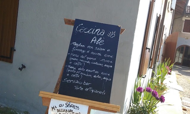La sintetica proposta gastronomica del giorno