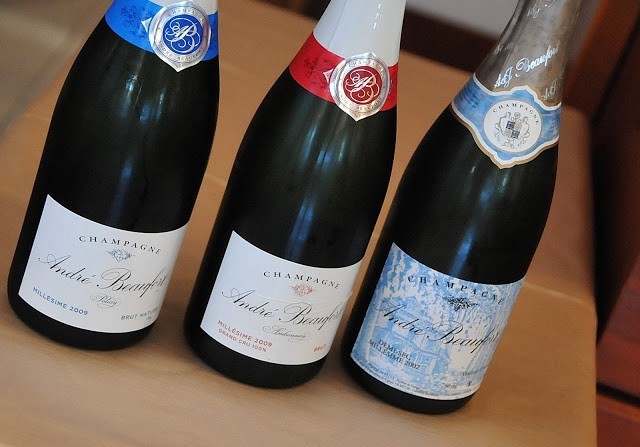 Alcuni tra gli Champagne André Beaufort in degustazione