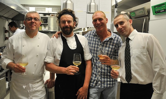 Gianluca Strobino, Salle Empire Monte Carlo; Giorgio Servetto, Locanda dell'Asino di Alassio; Ruben, l'importatore; Mattia, il Maitre