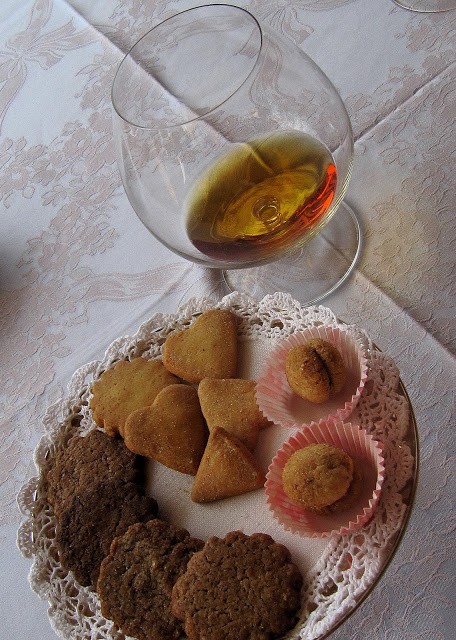 Inevitabile Calvados con i biscotti e le frolle -stavolta al burro - de La Conchiglia
