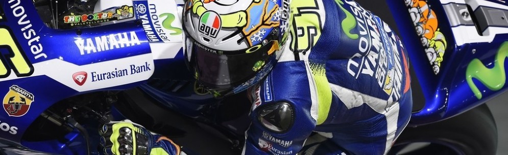 Valentino Rossi in pista a Losail